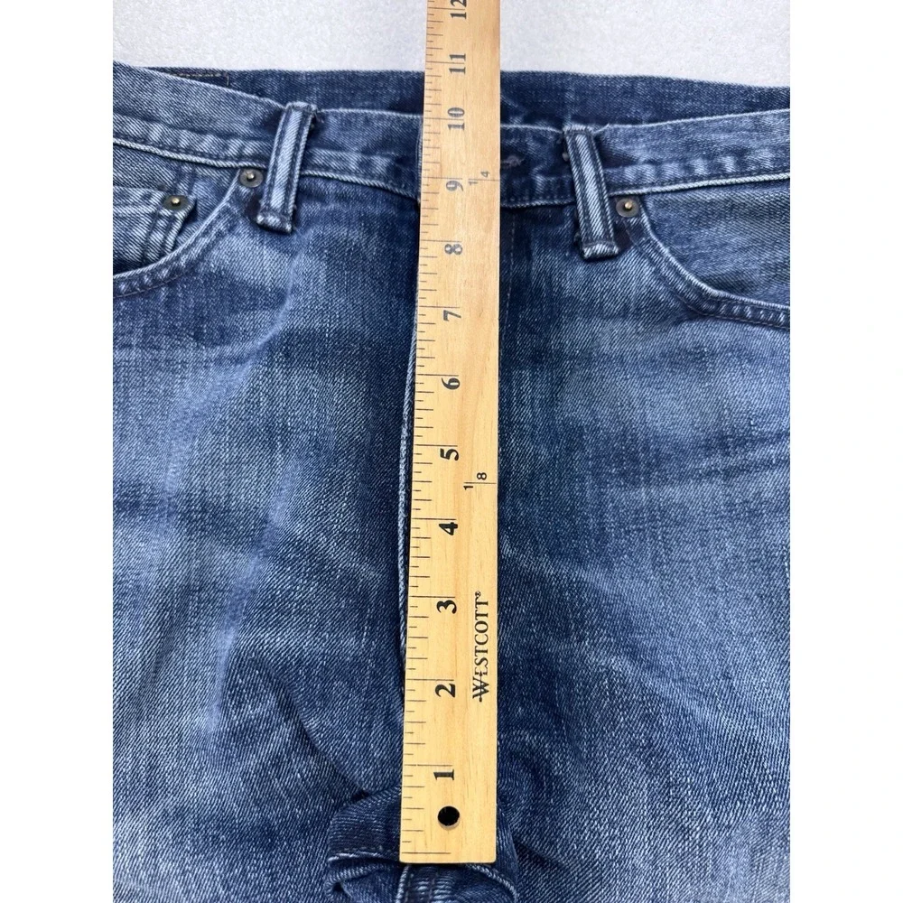 Levis 513 Jeans Men 34x30 Blue Slim Straight Stretch Whisker Distress Denim